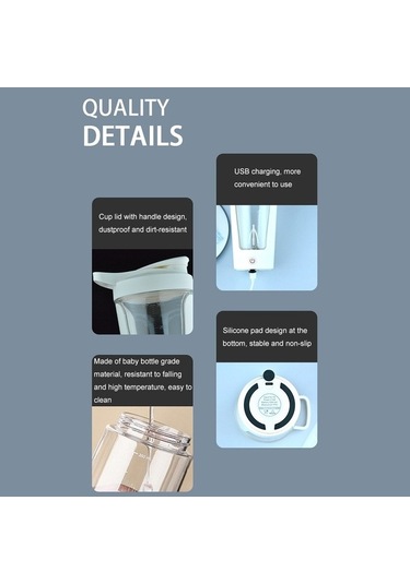 Pazly Cbtx Usb Şarjlı Tam Otomatik Karıştırma Kabı, Kahve Fincanı, Siyah Siyah