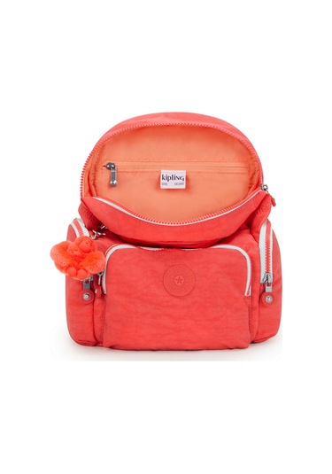 Kıplıng City Zip Mini Küçük Boy Sırt Çantası Kırmızı Almost Coral Kırmızı
