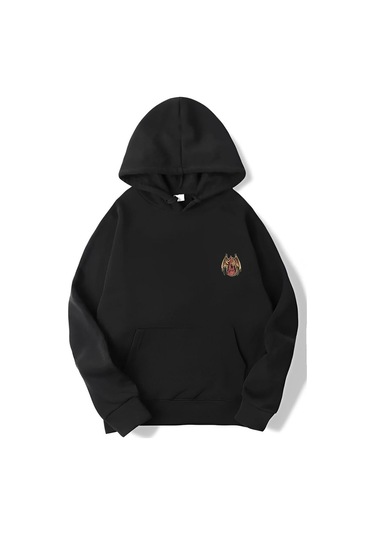 Brz Collection Unisex Oversize King Dragon Hoodie-siyah Siyah
