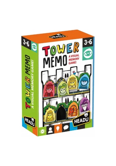 Headu Tower Memo Game Puzzle Set - Hafıza Kulesi Yapboz Oyun Seti