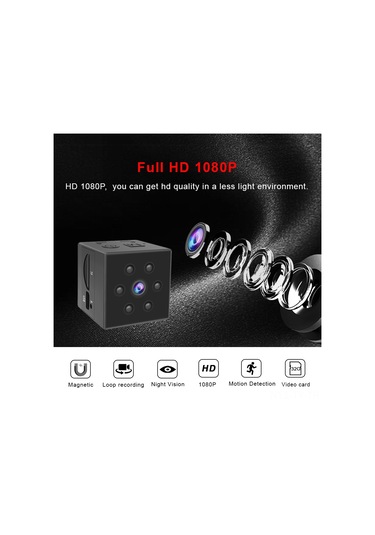 Teltree Siyah Mini Kamera: Hd 1080p, 6 Infrared Gece Görüşü, Hareket Algılama, Tf Kart Desteği 8-32gb - Araç/ev/güvenlik Kamera