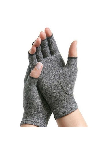Wezone Artrit Ağrısını Azaltan Pamuklu Yarım Parmak Baskı Eldivenleri - Rahat Ve Esnek Tasarım