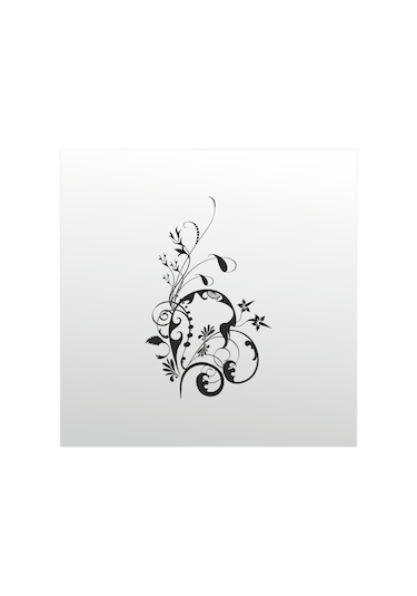 Folyo Sticker Desen Adkpquy394 100cm Uzunluk Siyah