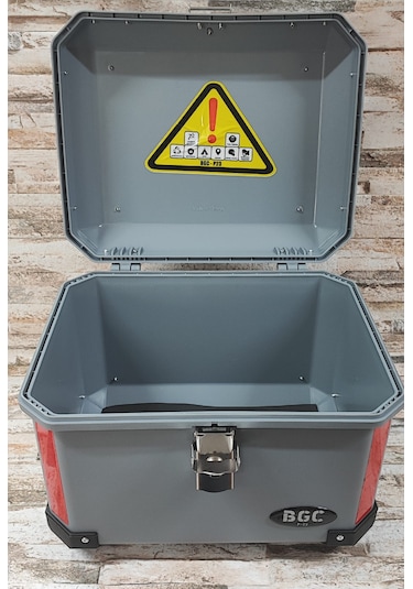 Motosiklet Arka Çantası 45 Lt Sert Plastik Nardo Gri 45lt