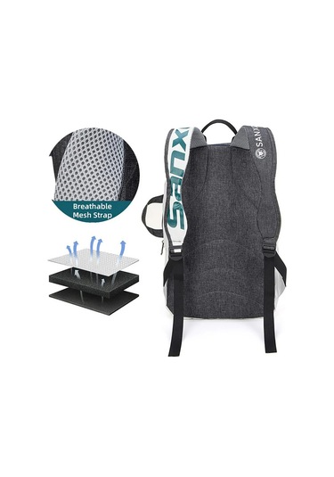 Hombey Açık Hava Çantası Büyük Kapasiteli Tenis Raketi Sırt Çantası Kadın Erkek Gençler Badminton Raketi Mor