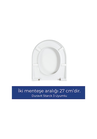 Duravit Starck 3 Uyumlu Klozet Kapağı Yavaş Kapanır