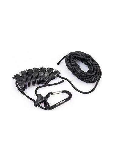 Naturehike Çok Fonksiyonlu Kancalı Asma İğ 4.3 Mt Siyah