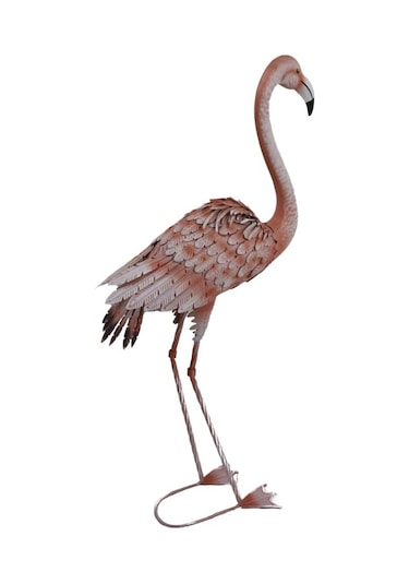 T.concept Dekoratif Gerçekçi Dayanıklı Metal Pembe Flamingo Büyük