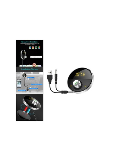 Homyl Araba Mp3 Çalar Kablosuz Bluetooth 4.1 Fm Radyo Gümüş