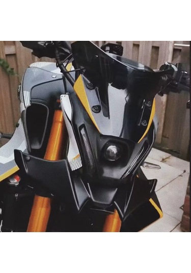 Shineyee Yamaha Mt-09 İçin Siyah Abs Demir Ön Kanatlık Ve Far Kapağı Motosiklet Aksesuarı