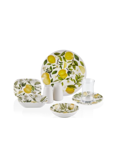 Neva N3185 Limotto 26 Prç Kahvaltı Takımı Sarı