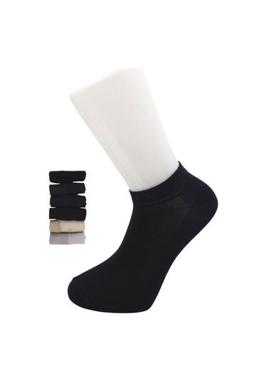 Erkek Modal Patik Çok Renkli Çorap Dikişsiz 6'lı Paket Çok Renkli