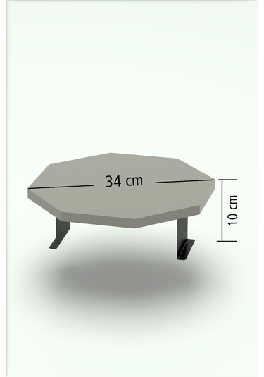 Zigon Sehpa Yan Sehpa Ayarlanabilir Tepsi Dekoratif Modern Tepsi Sekizgen Bendir Siyah Mermer Desen