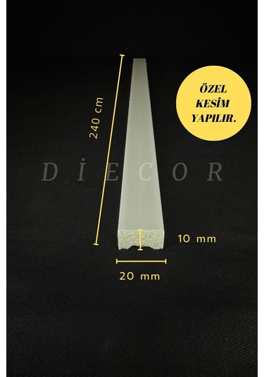 Diecor Dekoratif Boyanabilir 1 Adet 2 Cm Düz Polistren Duvar Çıtası Beyaz 20 X 10 Model:xa235