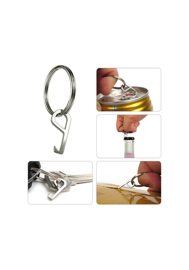 Ranyeek Çelik Anahtar Zinciriyle Ültra Hafif Çok İşlevli Açıcı - Şişe, Kutular İçin Edc Araç