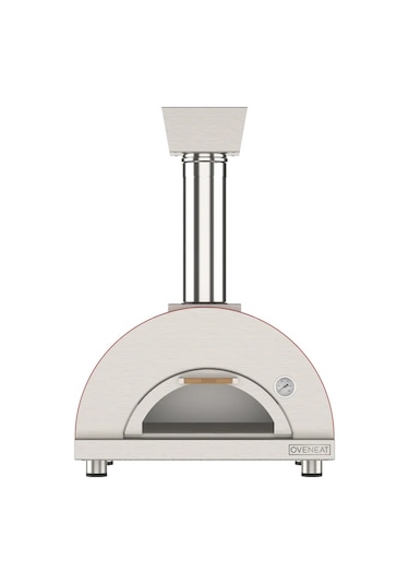 Oveneat Single Odun Ateş'li Gri Pizza Fırını Gümüş - Siyah