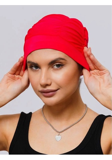 Topichome Havuz İçin Kumaş Yüzme Bonesi 165978547 Kırmızı