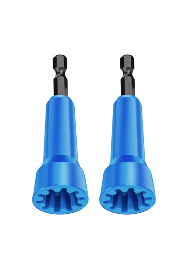 Qingmipy Mavi 2'li Tel Sıkma Aleti - Otomatik Tel Bağlayıcı, Rotatif Soketli, Dayanıklı Polimer Yapı, Profesyonel Ve Dıy Projeler İçin