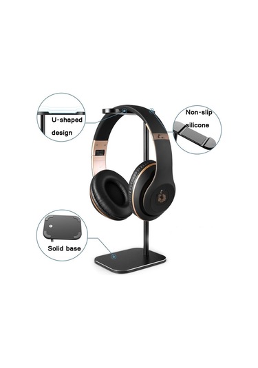 Sones Z9 Kulaklık Alüminyum Alaşımlı Braket İnternet Kafe Kulaklık Ekran Standı Siyah