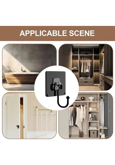 Fortunelane Banyo Krokosu 5'li Set - Suya Dayanıklı, Kolay Montaj, Güçlü Tutucu Siyah Diğer Diğer