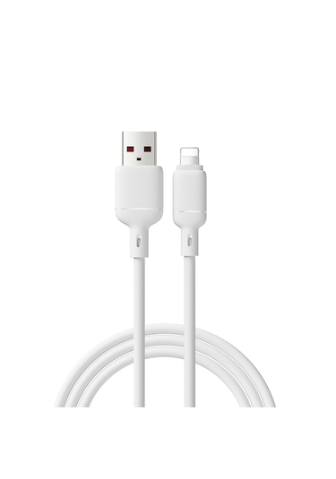 Abatech Usb-a To Lightning Hızlı Şarj Özellikli Data Ve Şarj Kablosu Beyaz