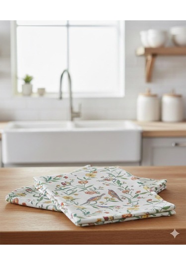 Cath Kidston Desenli Mutfak Kurulama Bezi 1-adet Bej
