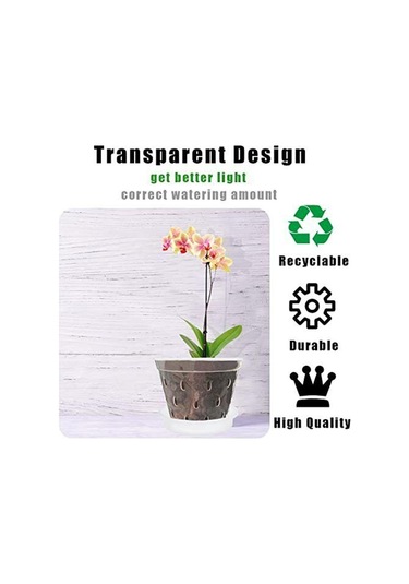 5 İnç Şeffaf Orkide Saksıları Temiz Dayanıklılık Uzun Ömür