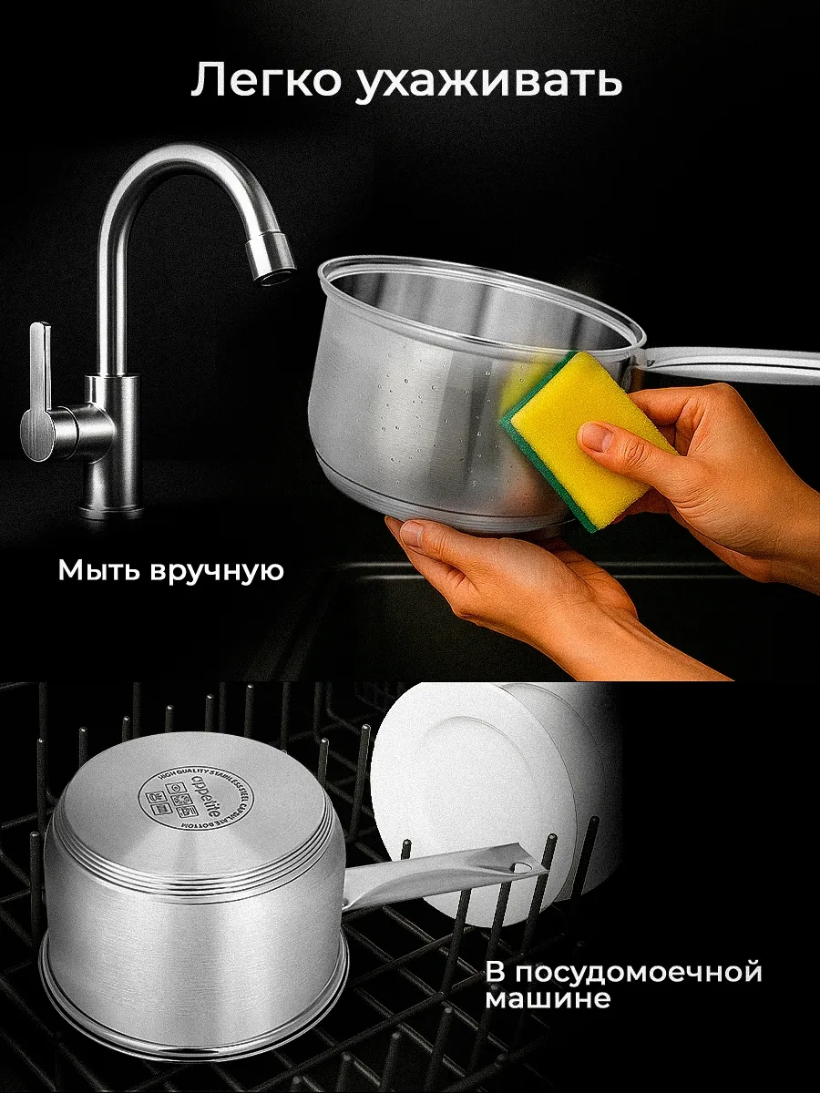 Appetite Paslanmaz Çelikten Kapaklı Mutfak Kabı, 2,1 Litre 11184029 Gri