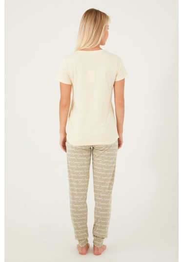 Arnetta 2483 Kadın Kısa Kol Pijama Takım Fildişi