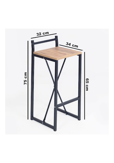 Bar Sandalyesi Bar Taburesi Yüksek Sandalye 5152 Ahşap