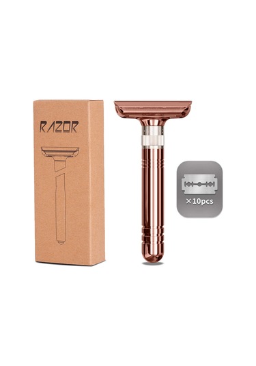 Joyhub Manuel Tıraş Makinesi Rulo Sistem Erkek Tıraş Bıçağı Metal Tıraş Üstün 1 Şaft 10 Yedek Bıçak Apc-739 G