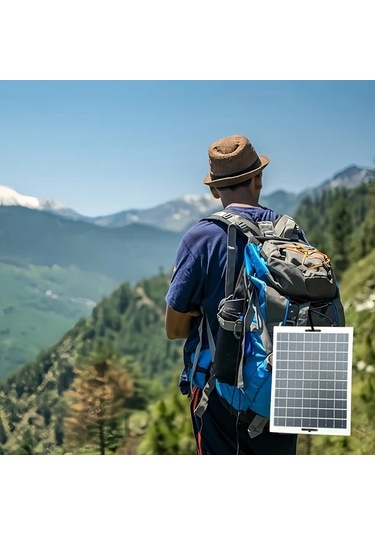 Xuweiwei Beyaz Düz 20w 1 Adet 20w Taşınabilir Güneş Paneli Şarj Cihazı 5v Usb Çıkışlı Kamp Seyahat Telefon Şarjı