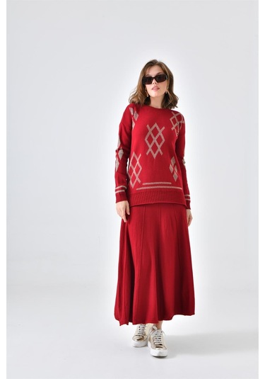 Ftz Women Kadın Etekli Takım Bordo 20559-bordo Bordo