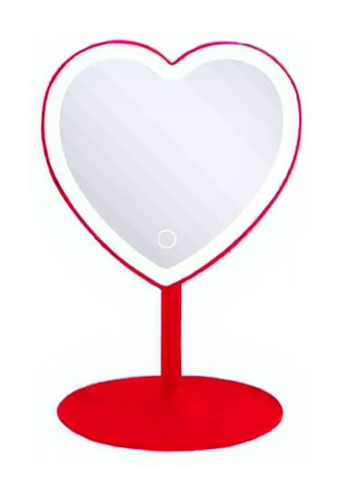 Masaüstü Ayna Kalp Görünümlü Ledli Pinterest Makyaj Cilt Bakımı A
