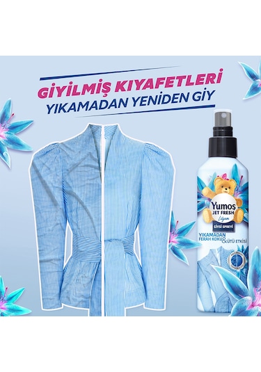 Yumoş Jet Fresh Giysi Spreyi Lilyum 2 x 200 ML