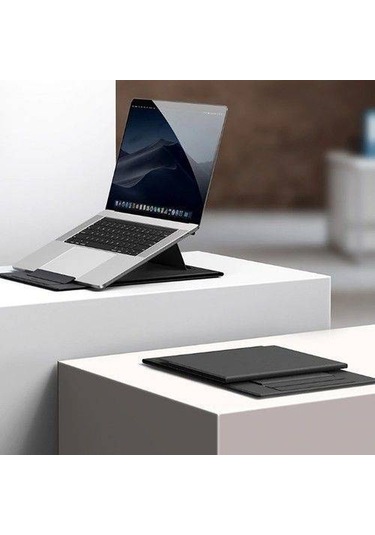 Baseus Ultra İnce Yükseklik Ayarlamalı Notebook Standı  11-16" Arası Uyumlu Deri Stand