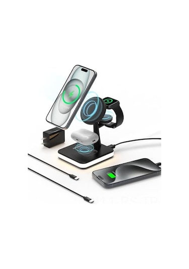 Reedark Apple Mag-safe Şarj İstasyonu: İphone, Apple Watch Ve Airpods İçin 4 Ü 1 Arada Kablosuz Şarj Çözümü