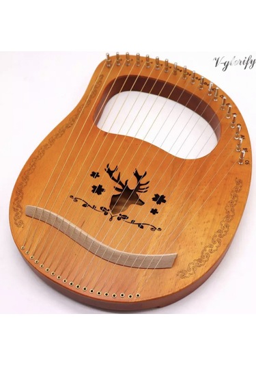 Puka Mini Arp 19 Dize Lir Masif Maun Ağacı Lyre Gigbag Çantalı