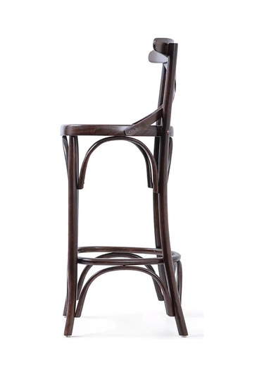 Thonet Ahşap Bar Sandalyesi Kahverengi