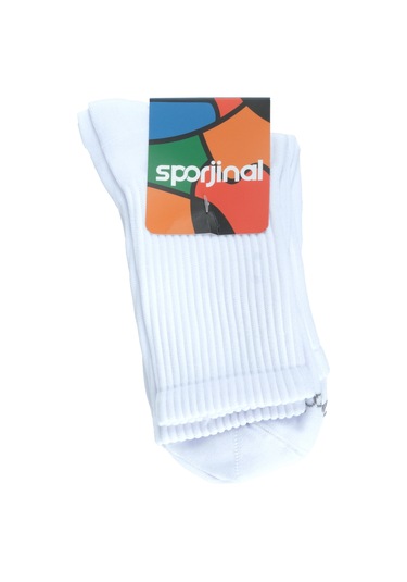 Sporjinal Beyaz 3'lü Çorap Wss-p316 Beyaz