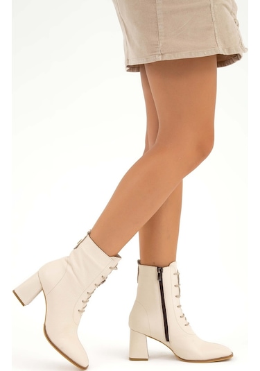 Tamer Tanca Kadın Hakiki Deri Bej Bot 922 23k10502 Bn Bot Sk22/23 Bej Gyk Bej