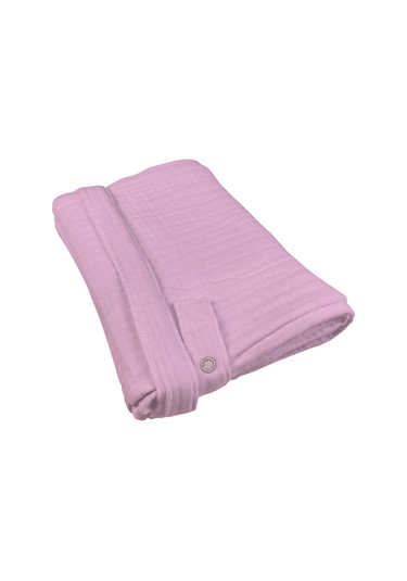 4 Katlı Iç Göstermez Pamuk Müslin Bebek Emzirme Önlüğü Gülkurusu