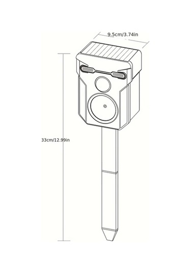 Xuweiwei 1 Paket Güneş Ses Dalgası Teknolojili Su Geçirmez Hayvan Kovucu Cihazı