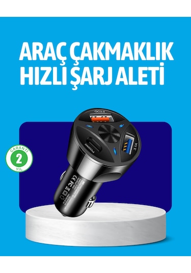 55w Güçlü Araç Şarj Cihazı Power Delivery Destekli