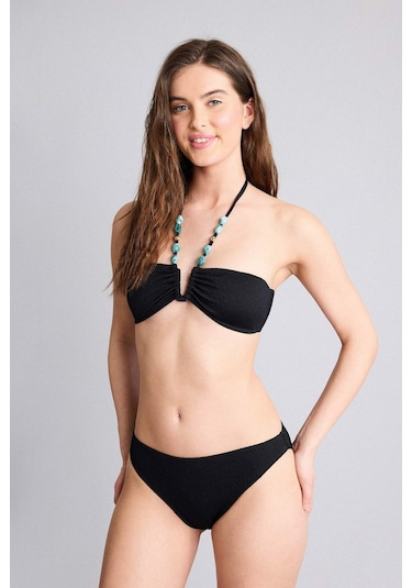 Defacto Regular Fıt Krinkıl Kumaş Bikini Alt G3772ax26smbk81 Siyah-bk81