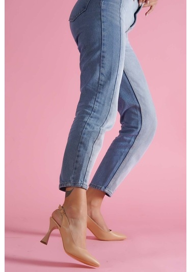 Rozalinda Nude Önü Sivri Günlük Kullanım Topuklu Ayakkabı Nude Cilt