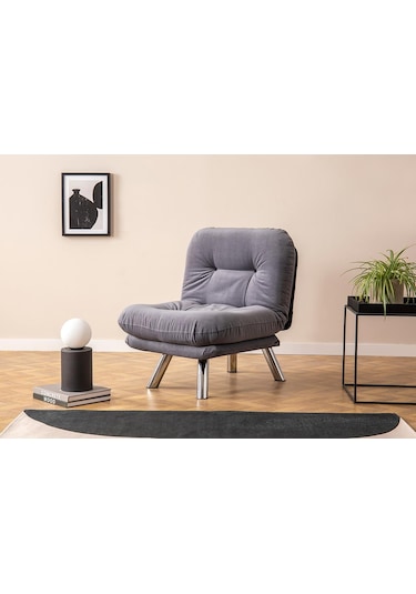 Pafu Hippo Yataklı Tekli Koltuk - Gri Gri