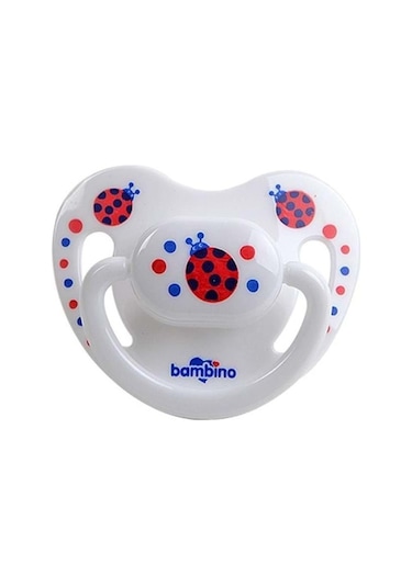 Bambino Uğur Böceği Desenli Silikon Damak Uçlu Emzik 0 - 6 Ay Çok Renkli