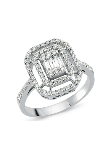 Nadias Jewellery Baget Pırlanta Yüzük