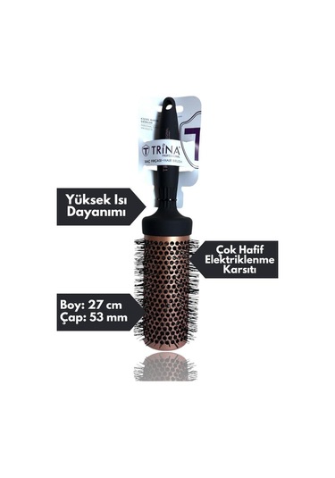Trina Diva Yuvarlak Termal Fön Fırçası 53 Mm Çap 07